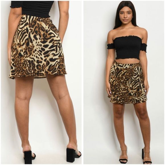 🆕Leopard print skirt - Picture 2 of 4
